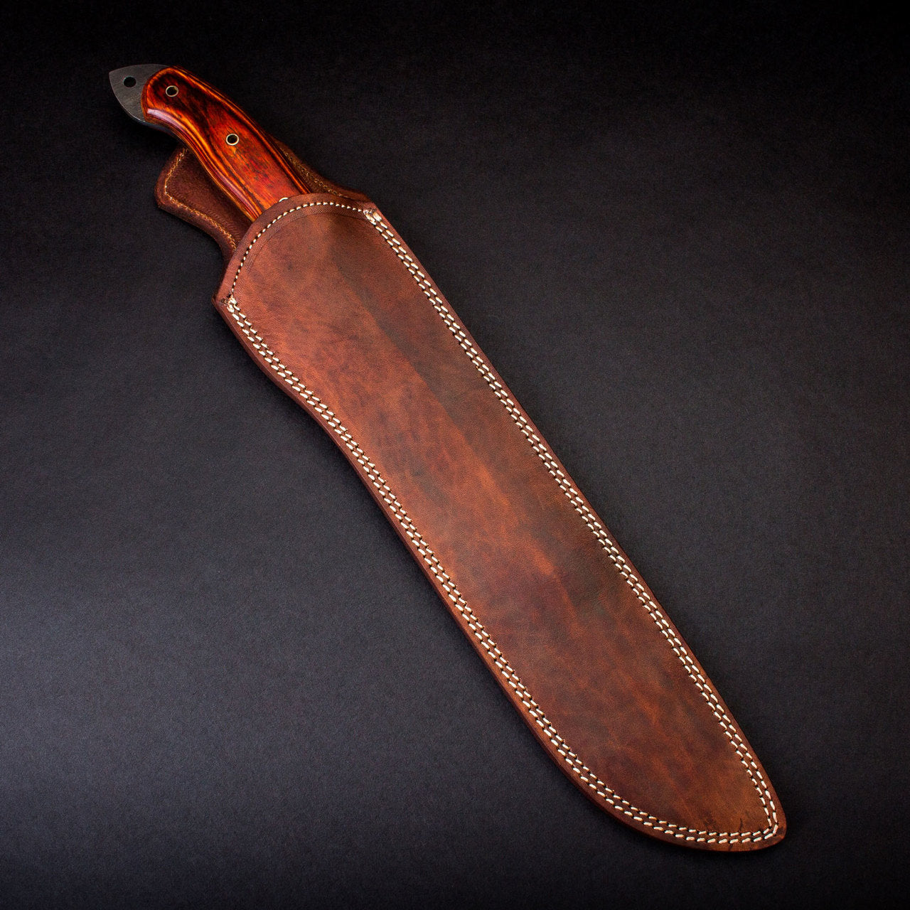Percy Fawcett Hand-Forged Damascus Steel 11" Machete - Tali Wood