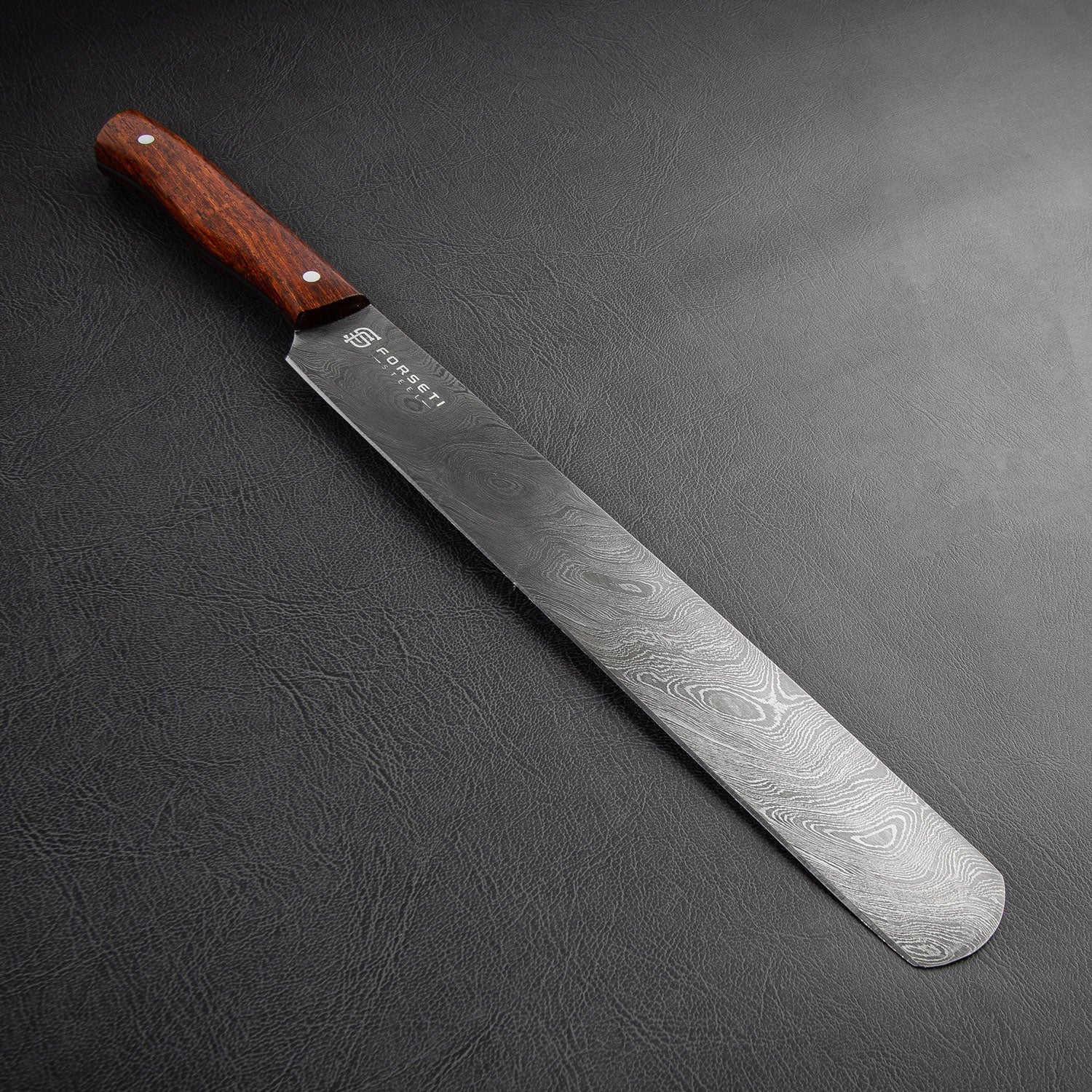 Maillard Hand-Forged Damascus Steel 10" Slicing and Carving Knife - Walnut