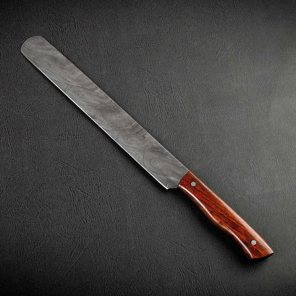 Maillard Hand-Forged Damascus Steel 10" Slicing and Carving Knife - Walnut