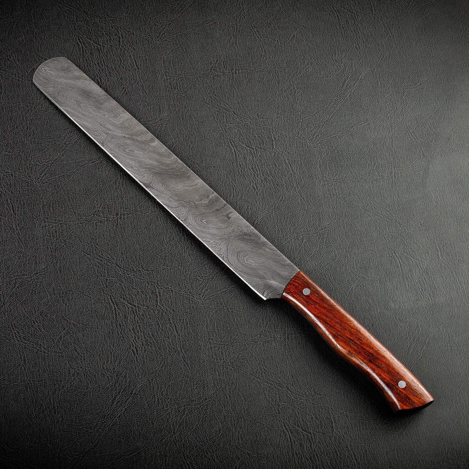 Maillard Hand-Forged Damascus Steel 10" Slicing and Carving Knife - Walnut