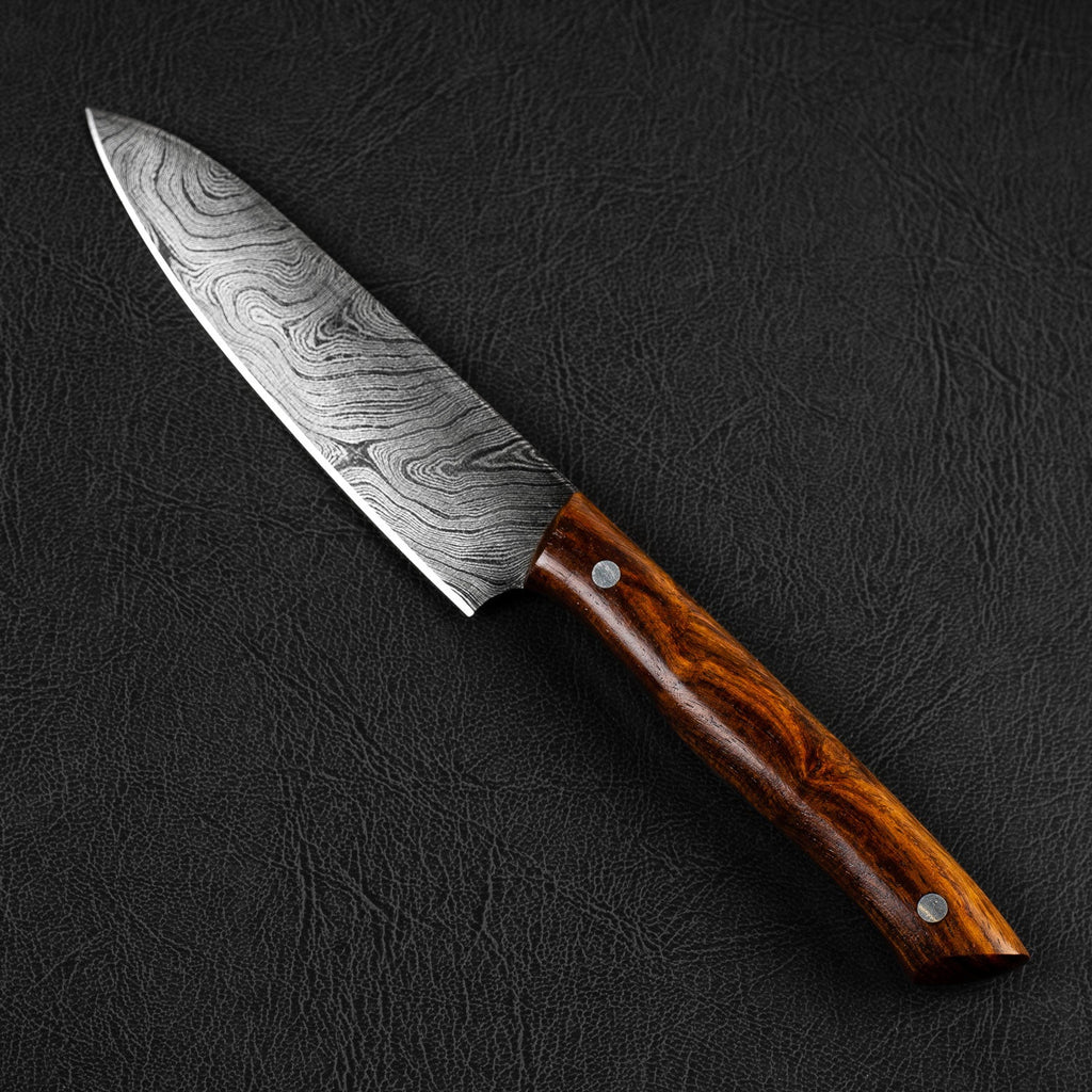 Epicure Hand-Forged Damascus Steel 5" Petty Utility Knife - Walnut