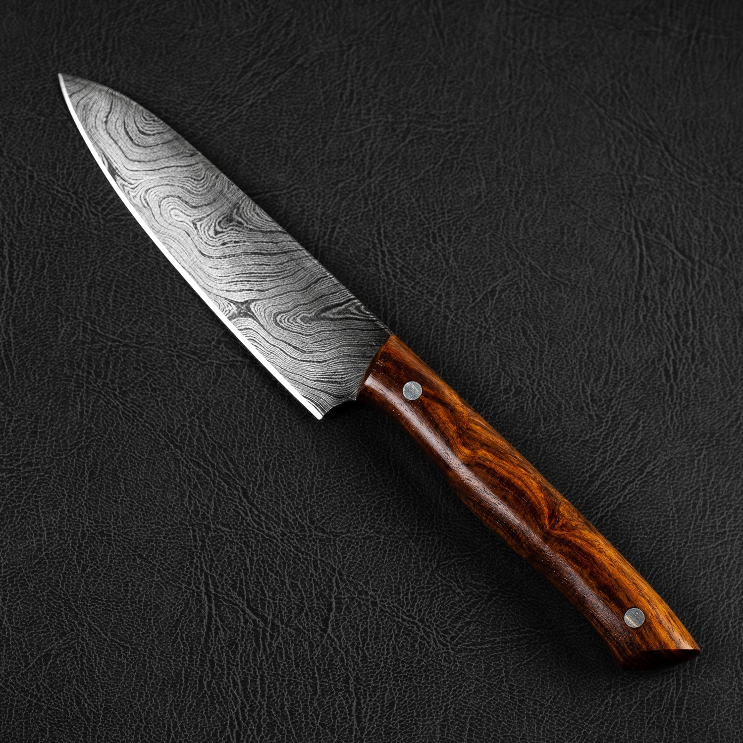 Epicure Hand-Forged Damascus Steel 5" Petty Utility Knife - Walnut - BLEM