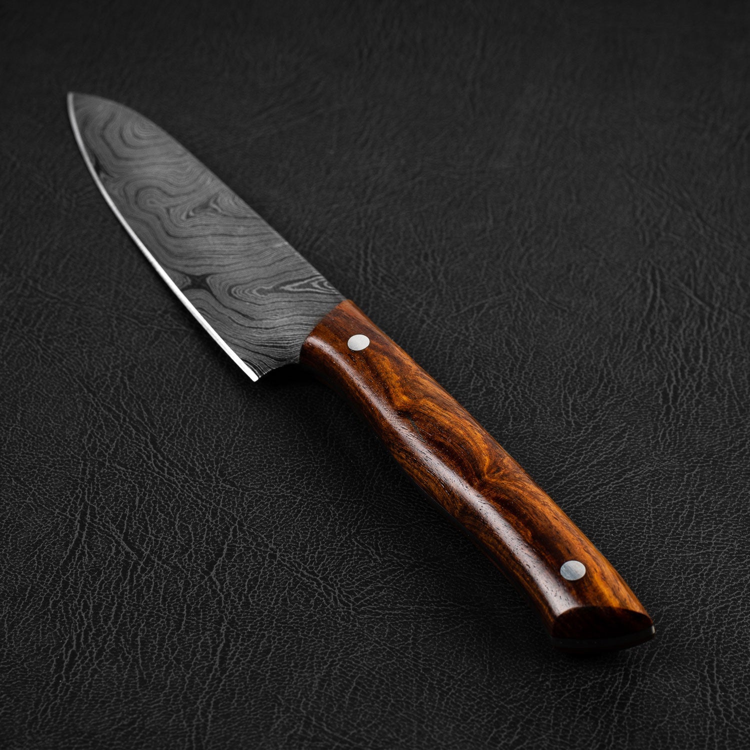 Epicure Hand-Forged Damascus Steel 5" Petty Utility Knife - Walnut
