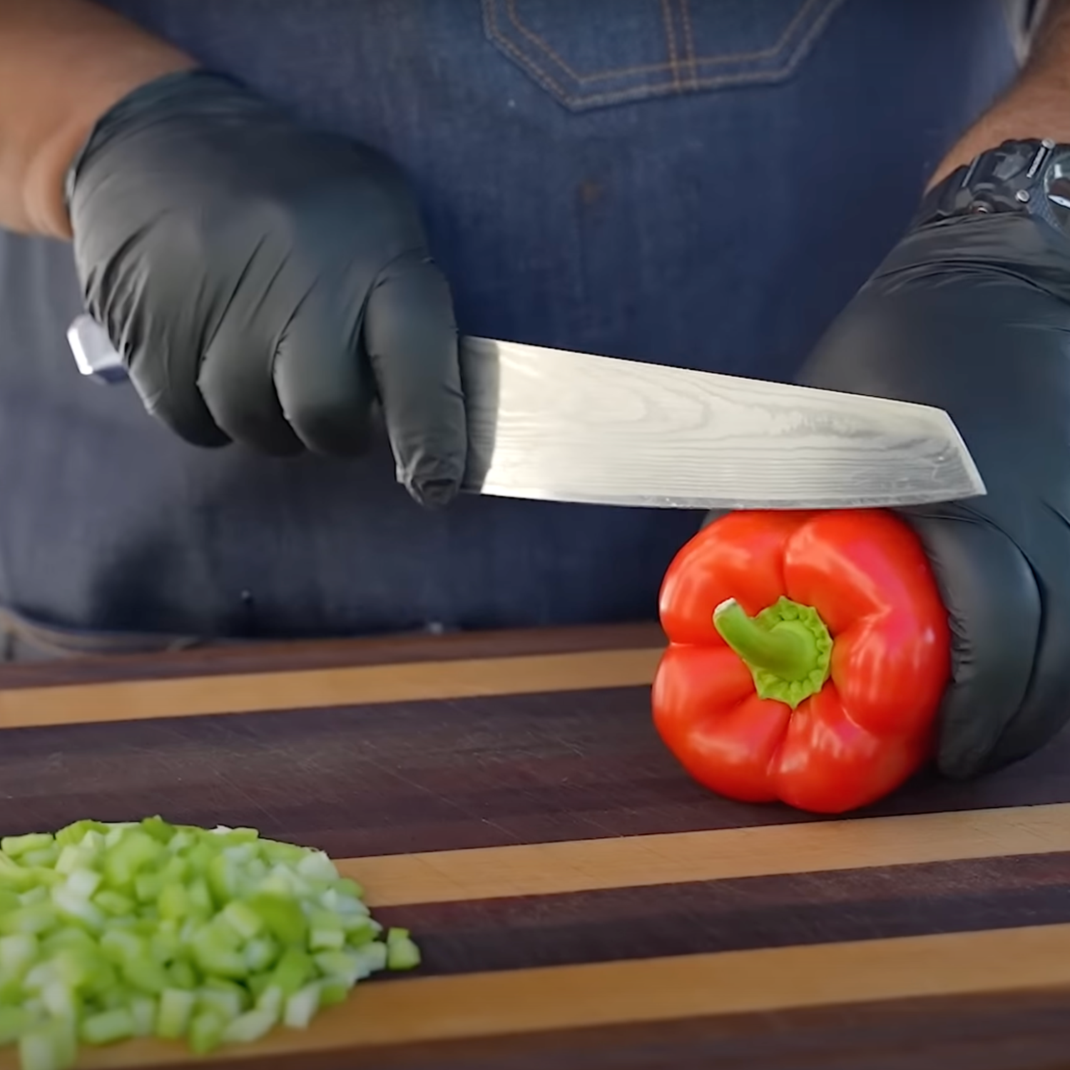 Smokin' and Grillin' with AB Signature Japanese Damascus Steel Kiritsuke 8" Chef Knife