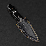 Becknell Hand-Forged Damascus Steel Hunting Knife - Black G10 - BladeWolf A2Z image 6