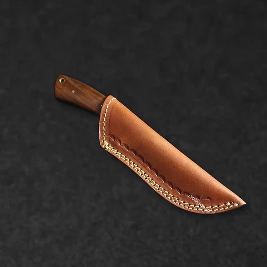 Bolognesi Hand-Forged Damascus Steel Hunting Knife - Rosewood - BladeWolf A2Z image 5