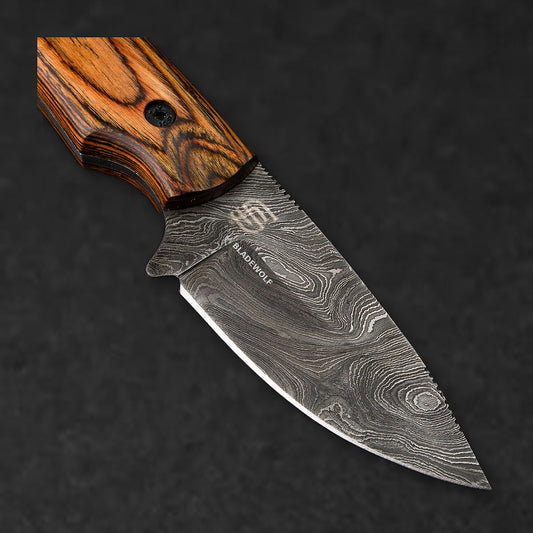 Boone Hand-Forged Damascus Steel Skinner -Tali Wood - BladeWolf A2Z image 3