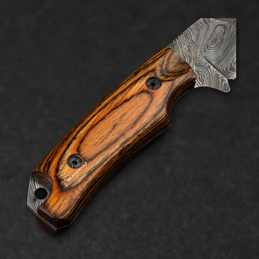 Boone Hand-Forged Damascus Steel Skinner -Tali Wood - BladeWolf A2Z image 5