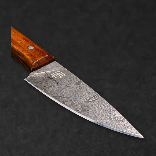 Cattleman Hand-Forged Damascus Steel Steak Knife - Individual