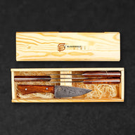 Cattleman Hand-Forged Damascus Steel Steak Knife - Individual - BladeWolf A2Z image 5