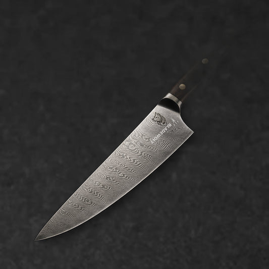 Cuisinier Hand-Forged Damascus Steel 8" Chef Knife - Walnut