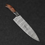 Cuisinier Hand-Forged Damascus Steel 8" Chef Knife - Walnut - BladeWolf A2Z image 2
