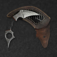 Dragon's Claw Hand-Forged Damascus Steel Karambit - G10 - BladeWolf A2Z image 1