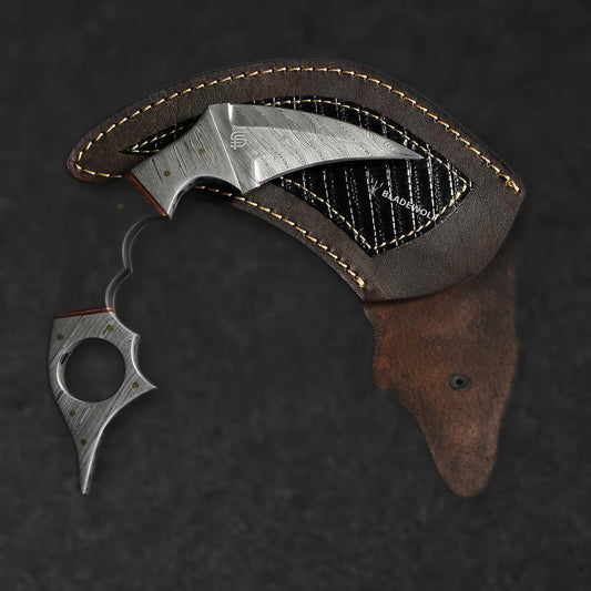 Dragon's Claw Hand-Forged Damascus Steel Karambit - G10
