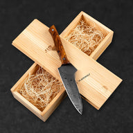 Epicure Hand-Forged Damascus Steel 5" Petty Utility Knife - Walnut - BladeWolf A2Z image 6