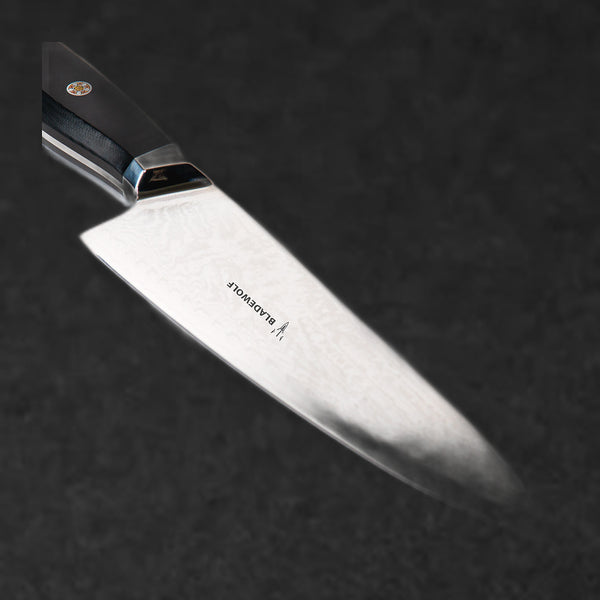 Ergon 8" Japanese Damascus Steel Chef knife with G-10 Handle - BladeWolf A2Z image 1