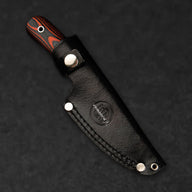 Hand-Forged Damascus Steel EDC Knife - Orange and Black G10 - BladeWolf A2Z image 8
