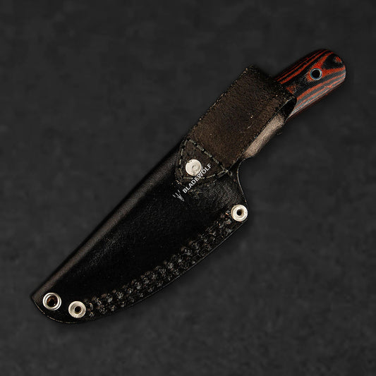 Hand-Forged Damascus Steel EDC Knife - Orange and Black G10 - BladeWolf A2Z image 9