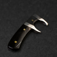 Hector Hand-Forged Damascus Steel Sub-Hilt Knife - Black G10 - BladeWolf A2Z image 5