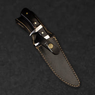 Hector Hand-Forged Damascus Steel Sub-Hilt Knife - Black G10 - BladeWolf A2Z image 6