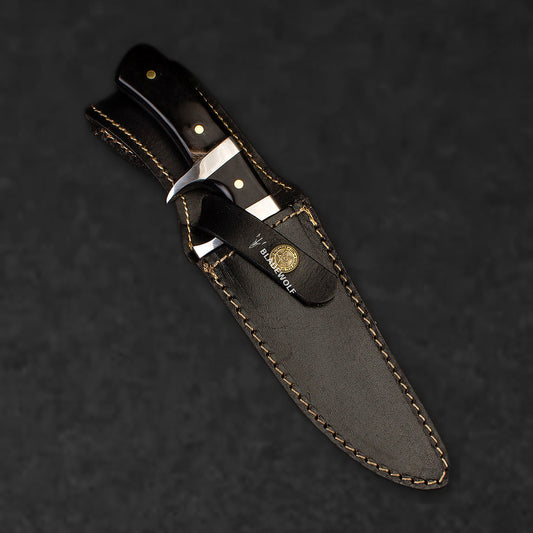Hector Hand-Forged Damascus Steel Sub-Hilt Knife - Black G10 - BladeWolf A2Z image 6