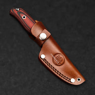 Hunter Hand-Forged Damascus Steel Skinner - Orange and Black G10 - BladeWolf A2Z image 8