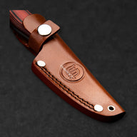 Hunter Hand-Forged Damascus Steel Skinner - Orange and Black G10 - BladeWolf A2Z image 9
