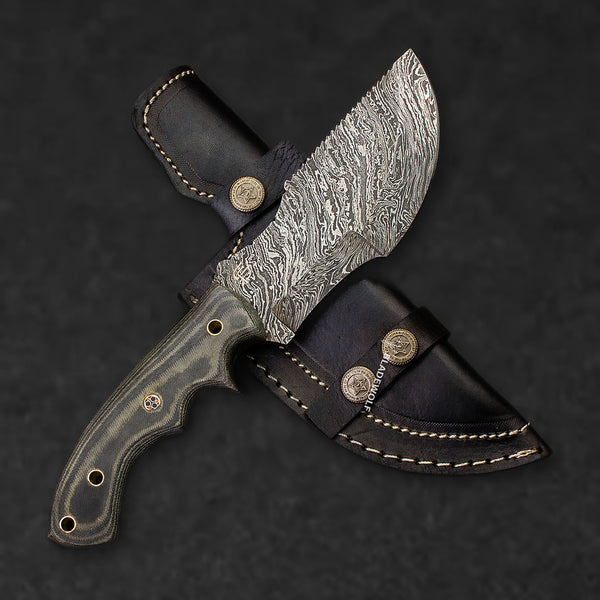 Ironside Hand-Forged Damascus Steel Tracker - G10 - BladeWolf A2Z image 1