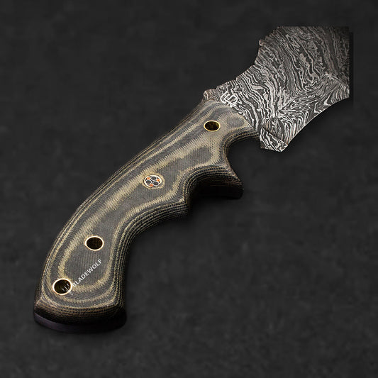 Ironside Hand-Forged Damascus Steel Tracker - G10 - BladeWolf A2Z image 4