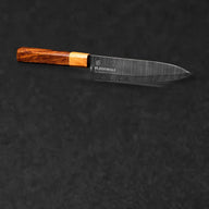 Itamae Damascus Steel 7" Santoku Chef Knife - Olive Wood and Rosewood - BladeWolf A2Z image 5