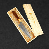 Itamae Damascus Steel 7" Santoku Chef Knife - Olive Wood and Rosewood - BladeWolf A2Z image 10