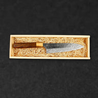 Itamae Damascus Steel 7" Santoku Chef Knife - Olive Wood and Rosewood - BladeWolf A2Z image 11