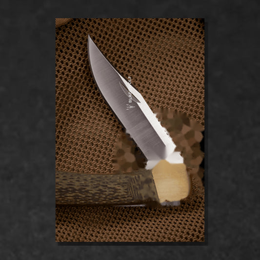 Folding Hunter S35VN Clip Point Folding Knife - Textured Richlite & Brass | January 2025 Signature Drop