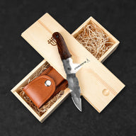 JH Patterson Hand-Forged Damascus Steel Folding Knife - Tali Wood - BladeWolf A2Z image 3