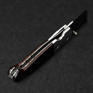 JH Patterson Hand-Forged Damascus Steel Folding Knife - Tali Wood - BladeWolf A2Z image 8
