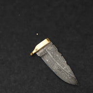 Jim Baker Hand-Forged Damascus Steel Skinner - Pakkawood and Brass - BladeWolf A2Z image 2