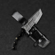 Kimura Hand-Forged Damascus Steel Warrior Tanto Knife - Black G10 - BladeWolf A2Z image 1