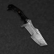 Kimura Hand-Forged Damascus Steel Warrior Tanto Knife - Black G10 - BladeWolf A2Z image 2