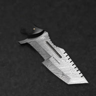 Kimura Hand-Forged Damascus Steel Warrior Tanto Knife - Black G10 - BladeWolf A2Z image 3