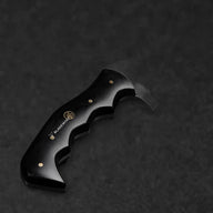 Kimura Hand-Forged Damascus Steel Warrior Tanto Knife - Black G10 - BladeWolf A2Z image 4