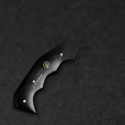 Kimura Hand-Forged Damascus Steel Warrior Tanto Knife - Black G10 - BladeWolf A2Z image 5
