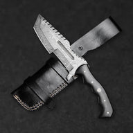 Kimura Hand-Forged Damascus Steel Warrior Tanto Knife - Black G10 - BladeWolf A2Z image 6