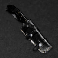 Kimura Hand-Forged Damascus Steel Warrior Tanto Knife - Black G10 - BladeWolf A2Z image 7