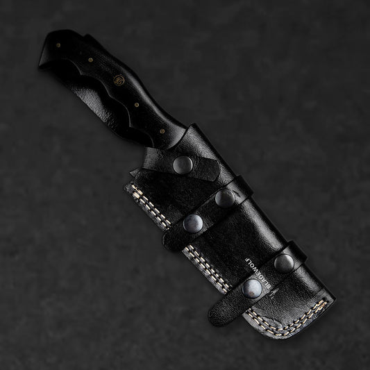 Kimura Hand-Forged Damascus Steel Warrior Tanto Knife - Black G10 - BladeWolf A2Z image 7