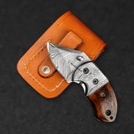 Lightoller Hand-Forged Damascus Steel EDC Folding Knife - Rosewood - BladeWolf A2Z image 11