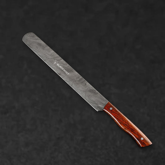 Maillard Hand-Forged Damascus Steel 10" Slicing and Carving Knife - Walnut