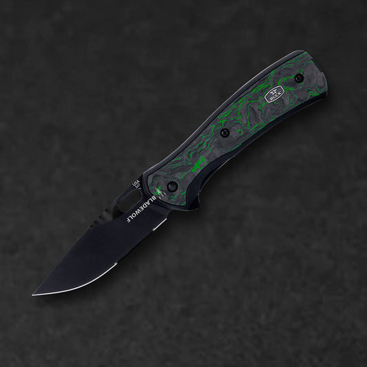Vantage S35VN Flipper Folding Knife - Black & Blue G10 | March 2024 Signature Drop