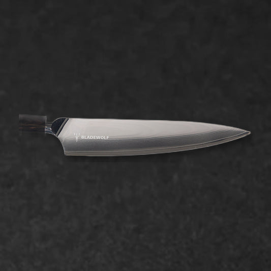 Pakkawood Japanese Damascus Steel 8" Chef Knife - BladeWolf A2Z image 5