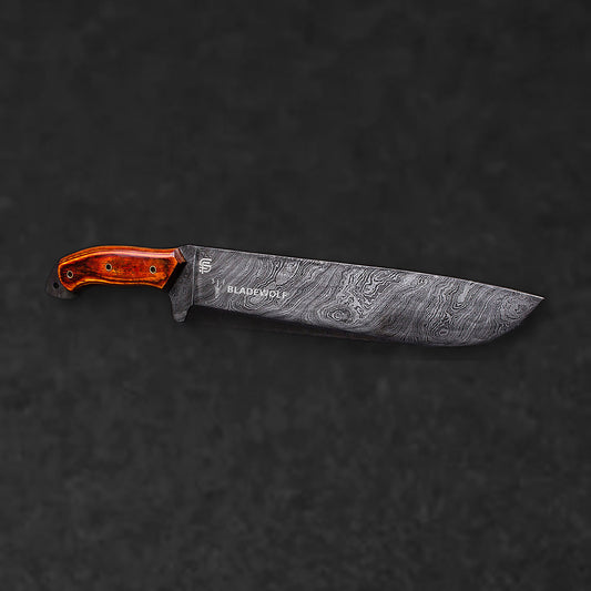 Percy Fawcett Hand-Forged Damascus Steel 11" Machete - Tali Wood