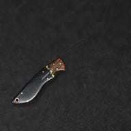 Quanah Hand-Forged Damascus Steel Hunting Knife - G10 and Walnut - BladeWolf A2Z image 2